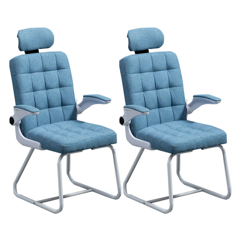 Modern Desk Computer Chair Chair High-Back Desk Chair with Tilt Mechanism Blue 2 Piece Set Clearhalo 'furn' 'furn_office_chair' 'Furniture' 'Office Chairs' 'Office Furniture' 'office_chair' 5658481