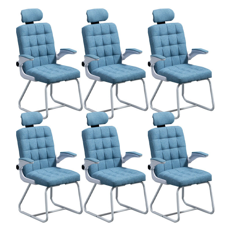 Modern Desk Computer Chair Chair High-Back Desk Chair with Tilt Mechanism Blue 6 Piece Set Clearhalo 'furn' 'furn_office_chair' 'Furniture' 'Office Chairs' 'Office Furniture' 'office_chair' 5658483