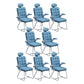 Modern Desk Computer Chair Chair High-Back Desk Chair with Tilt Mechanism Blue 8 Piece Set Clearhalo 'furn' 'furn_office_chair' 'Furniture' 'Office Chairs' 'Office Furniture' 'office_chair' 5658484