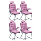 Modern Desk Computer Chair Chair High-Back Desk Chair with Tilt Mechanism Pink 4 Piece Set Clearhalo 'furn' 'furn_office_chair' 'Furniture' 'Office Chairs' 'Office Furniture' 'office_chair' 5658487