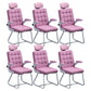 Modern Desk Computer Chair Chair High-Back Desk Chair with Tilt Mechanism Pink 6 Piece Set Clearhalo 'furn' 'furn_office_chair' 'Furniture' 'Office Chairs' 'Office Furniture' 'office_chair' 5658488