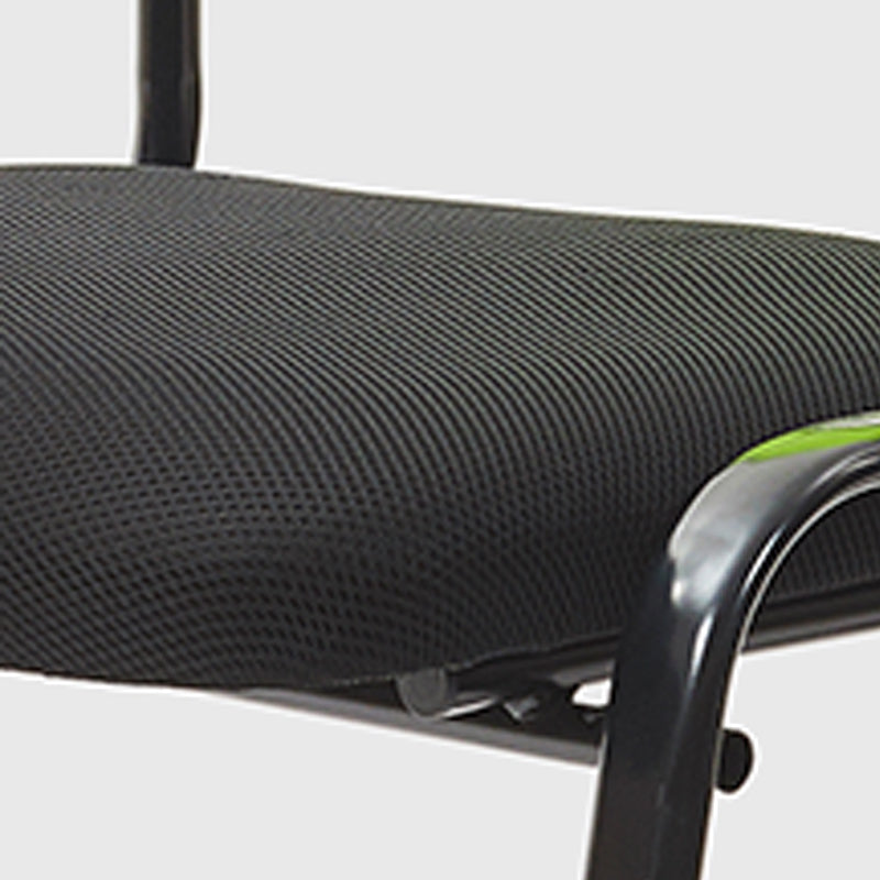 Silla de escritorio de malla baja sin ruedas silla de conferencia de armas fijas