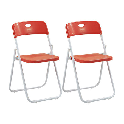 Moderne stalen taakstoel Plastic armloze gestoffeerde bureaustoelstoel