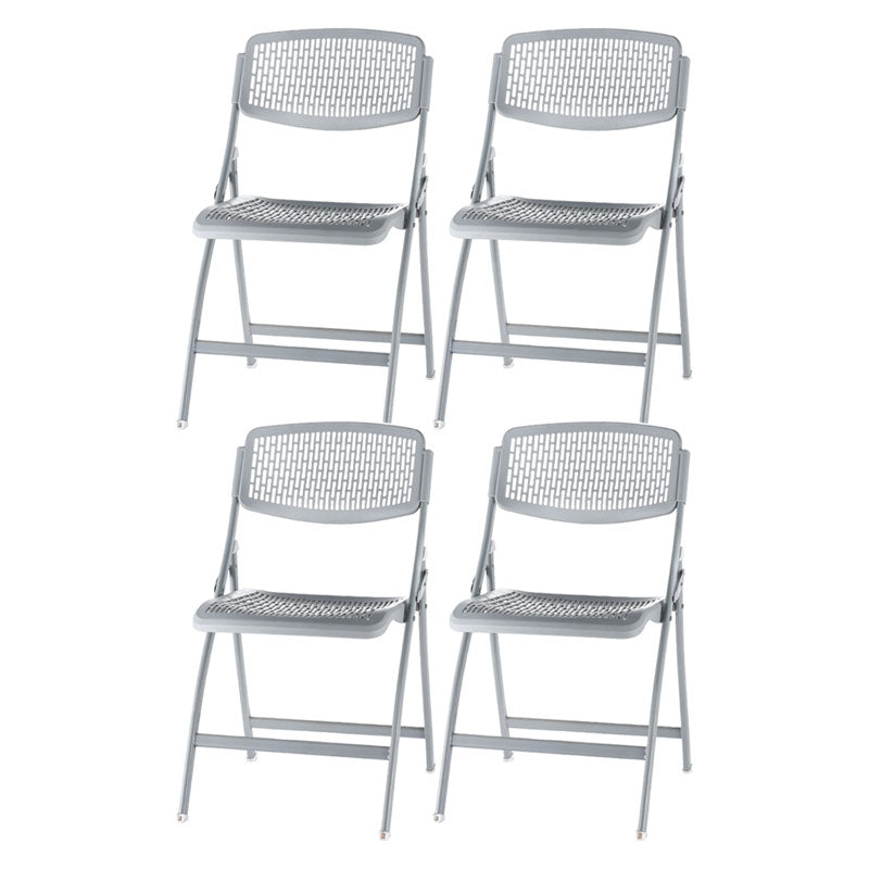 Plastic Modern Office Chair Armless Upholstered Conference Chair