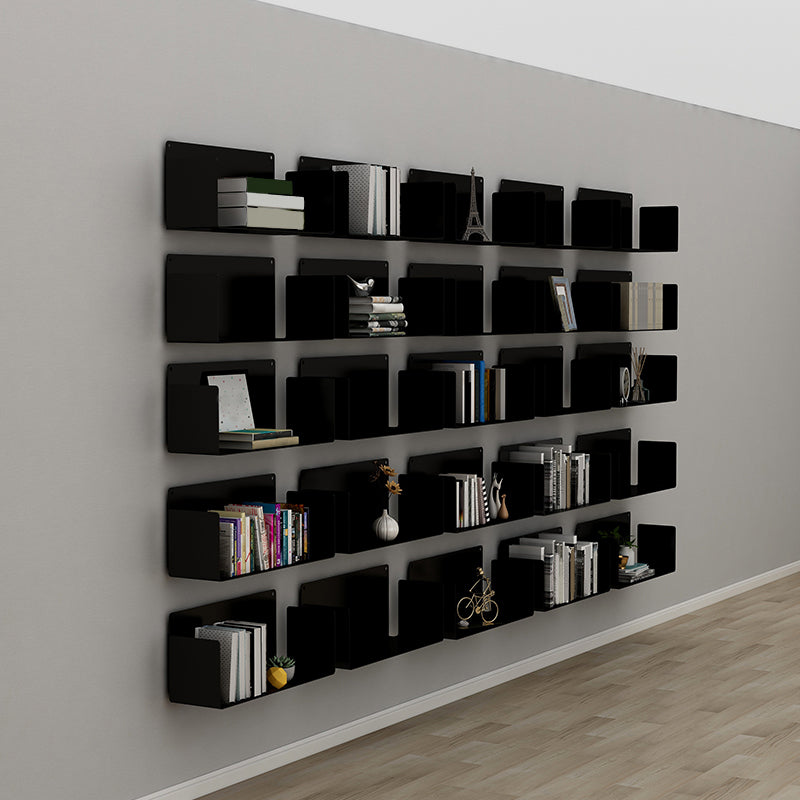 Metal Wall-mount Bookshelf Modern Closed Storage Bookcase with 1 Shelf , 8" D X 8" H Clearhalo 'Bookcases' 'furn' 'furn_bookcases' 'Furniture' 'Office Furniture' 5658788
