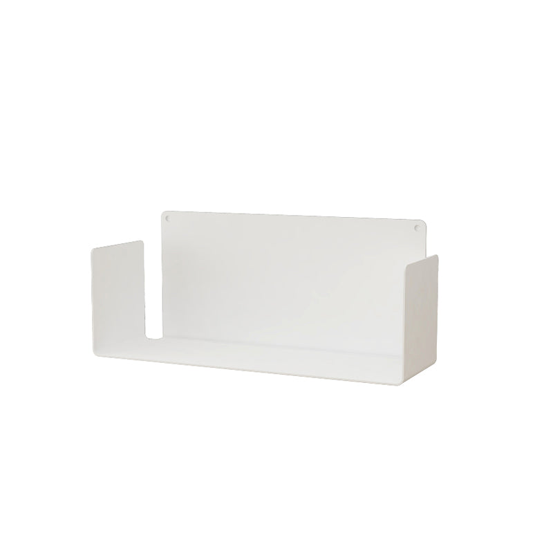 Metal Wall-mount Bookshelf Modern Closed Storage Bookcase with 1 Shelf , 8" D X 8" H 23.6"L x 7.9"W x 7.9"H White Clearhalo 'Bookcases' 'furn' 'furn_bookcases' 'Furniture' 'Office Furniture' 5658794