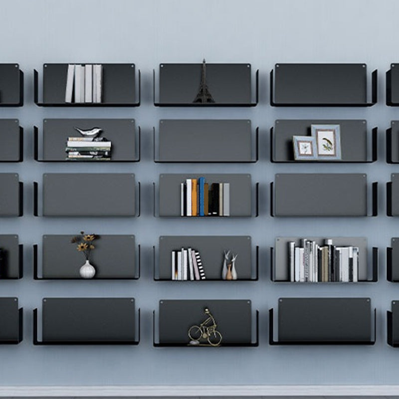 Metal Wall-mount Bookshelf Modern Closed Storage Bookcase with 1 Shelf , 8" D X 8" H Clearhalo 'Bookcases' 'furn' 'furn_bookcases' 'Furniture' 'Office Furniture' 5658803