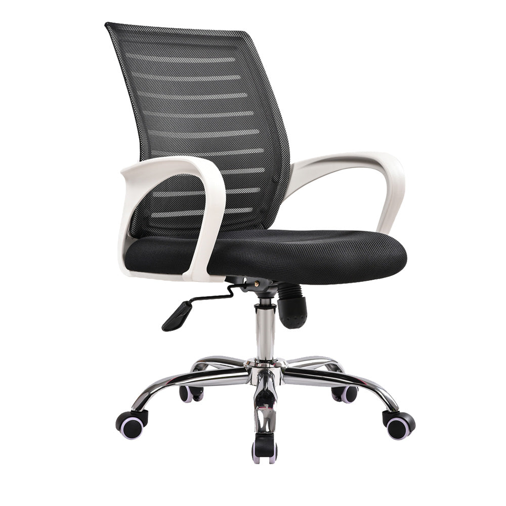 Steel Fixed Arms Office Chair Modern Height-adjustable Office Chair