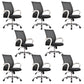 Steel Fixed Arms Office Chair Modern Height-adjustable Office Chair