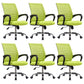 Steel Fixed Arms Office Chair Modern Height-adjustable Office Chair