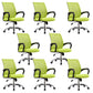 Steel Fixed Arms Office Chair Modern Height-adjustable Office Chair