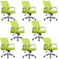 Steel Fixed Arms Office Chair Modern Height-adjustable Office Chair