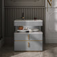 Modern 21 inch H Nachttafel Open opslag 2-ladjes Stone Top Nightstand