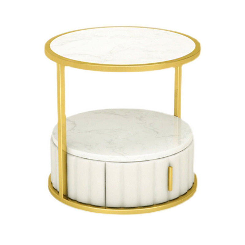 Modern de almacenamiento abierto Nightsand Stone Top Top 20 pulgadas de altura de 1 cortavadora