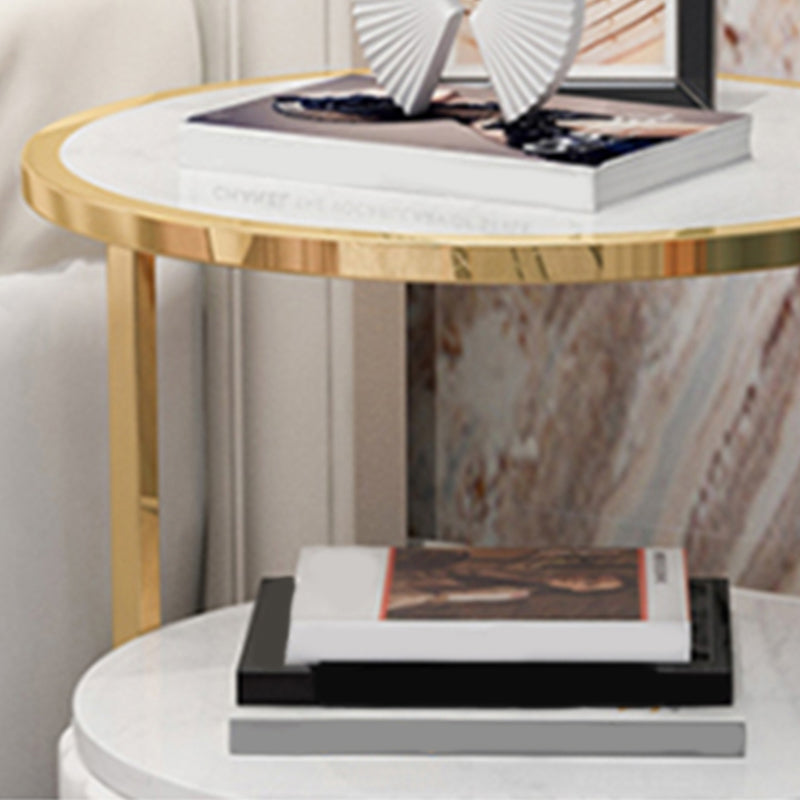 Modern de almacenamiento abierto Nightsand Stone Top Top 20 pulgadas de altura de 1 cortavadora