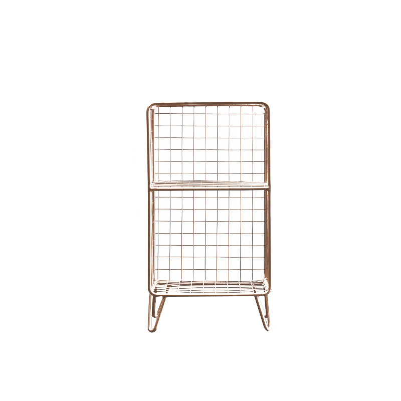 Table de nuit en métal moderne étagère de rangement ouverte comprenant une table de nuit en fer avec des jambes