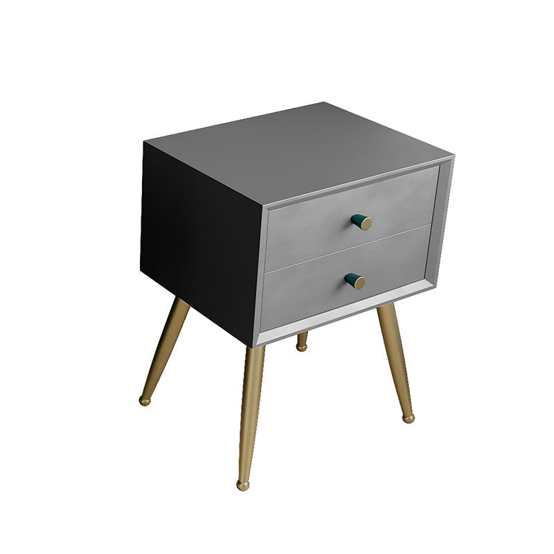 Glam imitazione in legno comodini di stoccaggio gambe incluse comodino da letto