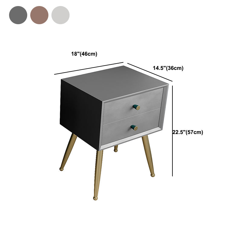 Glam imitazione in legno comodini di stoccaggio gambe incluse comodino da letto