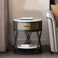 Glam Stone Top Night Table Open Rangement 1 Drawer Met-Legs inclus la table de chevet