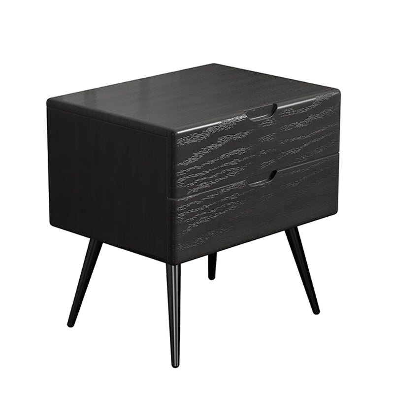 Mesa nocturna glamorosa de 22 pulgadas de altura Almacenamiento de madera sólida con patas con piernas