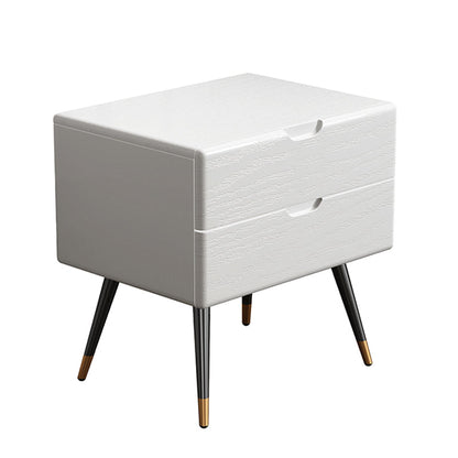 Mesa nocturna glamorosa de 22 pulgadas de altura Almacenamiento de madera sólida con patas con piernas