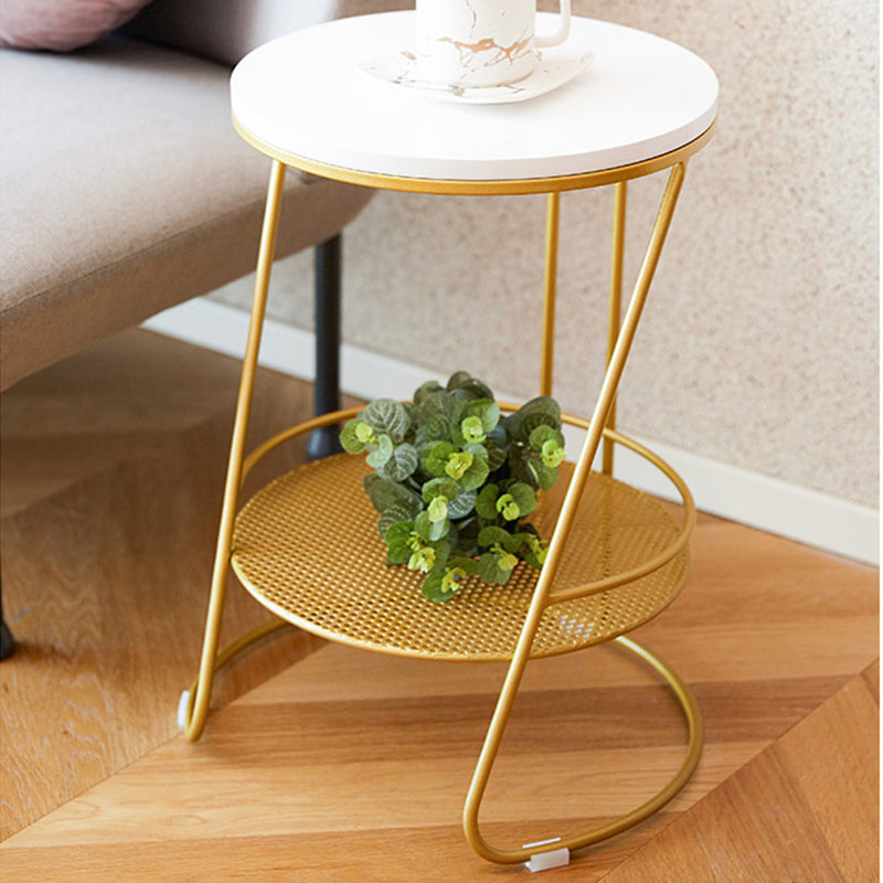 18 Zoll großer Nachttisch Offener Speichermetall 1-Shelf-Nachttisch mit Beinen