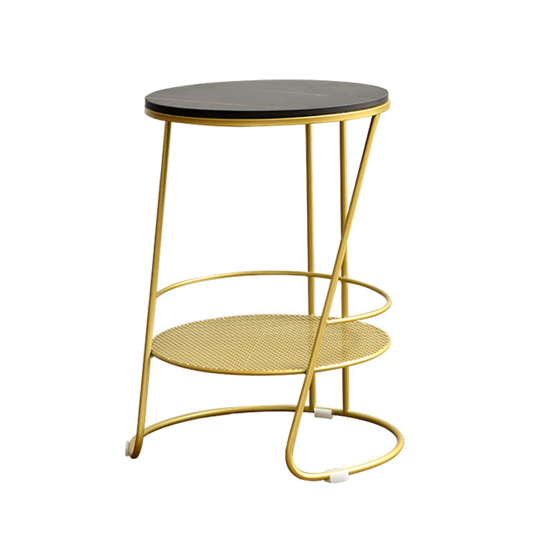 Table de nuit de 18 pouces de haut en métal ouvert en métal 1 étagère avec les jambes