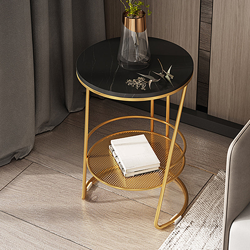 Table de nuit de 18 pouces de haut en métal ouvert en métal 1 étagère avec les jambes