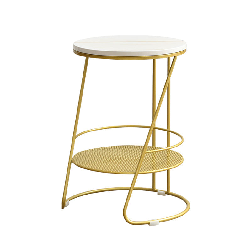 18 Zoll großer Nachttisch Offener Speichermetall 1-Shelf-Nachttisch mit Beinen