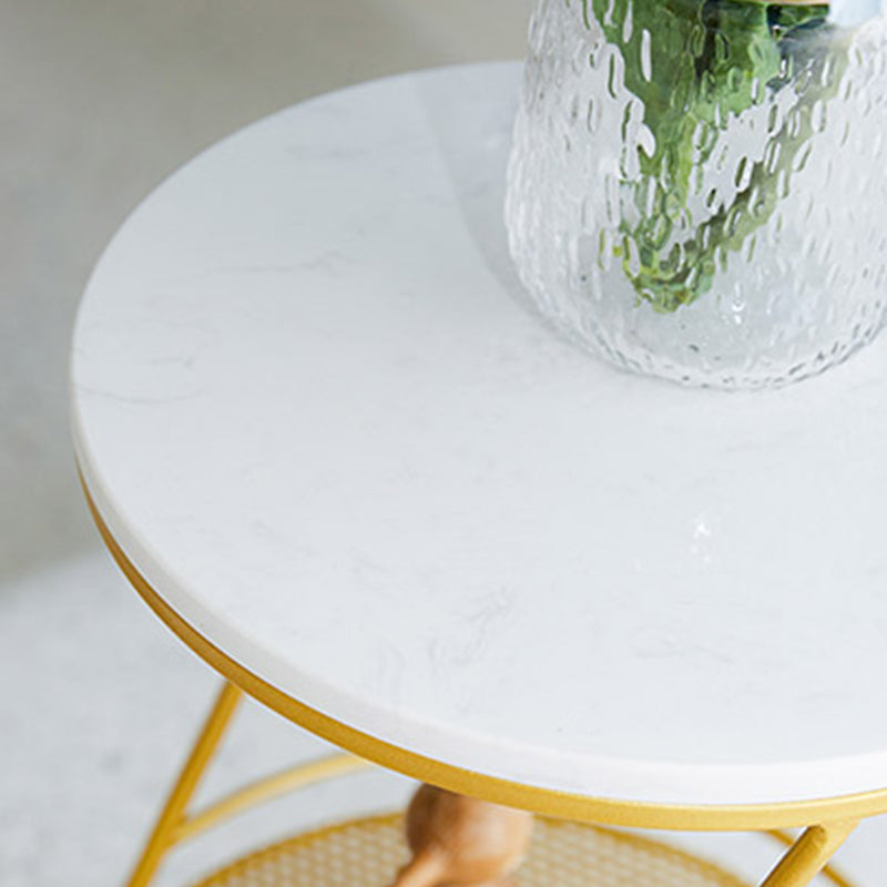 Table de nuit de 18 pouces de haut en métal ouvert en métal 1 étagère avec les jambes