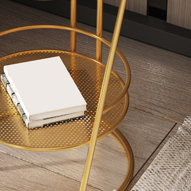 Table de nuit de 18 pouces de haut en métal ouvert en métal 1 étagère avec les jambes