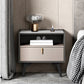 Stone Top Nightstand Modern Open Stoarge Drawer Legs Included Bed Nightstand