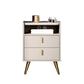 Stone Top Nightstand Modern Open Stoarge Drawer Legs Included Bed Nightstand
