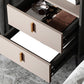 Stone Top Nightstand Modern Open Stoarge Drawer Legs Included Bed Nightstand