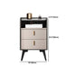 Stone Top Nightstand Modern Open Stoarge Drawer Legs Included Bed Nightstand