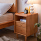 Solid Wood Nightstand Modern 22 Inch H Open Storage 2-Drawer Legs Included Night Table Clearhalo 'Bedroom Furniture' 'furn' 'furn_night_stand' 'Furniture' 'night_stand' 'Nightstands' 5659192