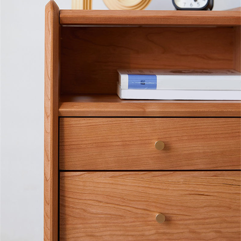 Solid Wood Nightstand Modern 22 Inch H Open Storage 2-Drawer Legs Included Night Table Clearhalo 'Bedroom Furniture' 'furn' 'furn_night_stand' 'Furniture' 'night_stand' 'Nightstands' 5659194