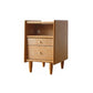 Solid Wood Nightstand Modern 22 Inch H Open Storage 2-Drawer Legs Included Night Table 14"L x 16"W x 22"H Brown Clearhalo 'Bedroom Furniture' 'furn' 'furn_night_stand' 'Furniture' 'night_stand' 'Nightstands' 5659195
