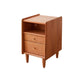 Solid Wood Nightstand Modern 22 Inch H Open Storage 2-Drawer Legs Included Night Table 14"L x 16"W x 22"H Cherry Wood Clearhalo 'Bedroom Furniture' 'furn' 'furn_night_stand' 'Furniture' 'night_stand' 'Nightstands' 5659200