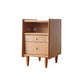 Solid Wood Nightstand Modern 22 Inch H Open Storage 2-Drawer Legs Included Night Table 16"L x 16"W x 22"H Brown Clearhalo 'Bedroom Furniture' 'furn' 'furn_night_stand' 'Furniture' 'night_stand' 'Nightstands' 5659201