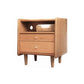Solid Wood Nightstand Modern 22 Inch H Open Storage 2-Drawer Legs Included Night Table 18"L x 16"W x 22"H Brown Clearhalo 'Bedroom Furniture' 'furn' 'furn_night_stand' 'Furniture' 'night_stand' 'Nightstands' 5659203