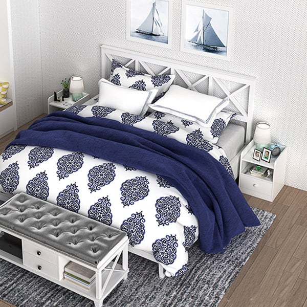 Scandinavian Natural/White Bedside Table 20" H Wood Nightstand with Storage Clearhalo 'Bedroom Furniture' 'furn' 'furn_night_stand' 'Furniture' 'night_stand' 'Nightstands' 5659238