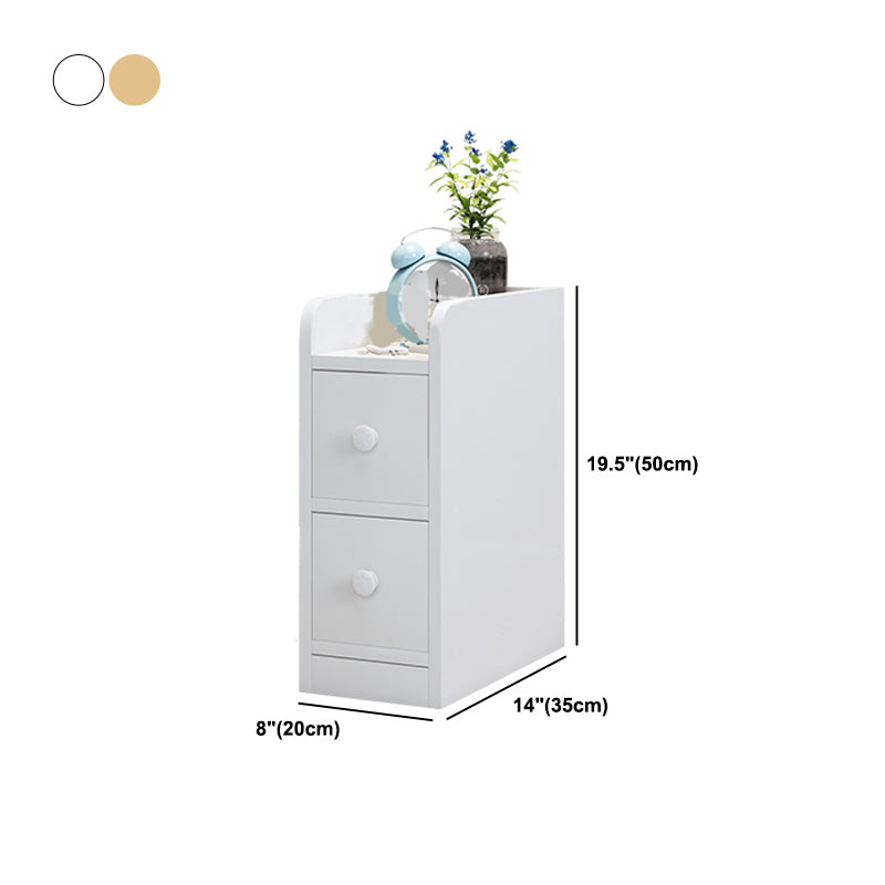 Scandinavian Natural/White Bedside Table 20" H Wood Nightstand with Storage Clearhalo 'Bedroom Furniture' 'furn' 'furn_night_stand' 'Furniture' 'night_stand' 'Nightstands' 5659247