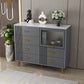 Modern Slate Top Combo Dresser houten opbergkast dressoir in wit / grijs