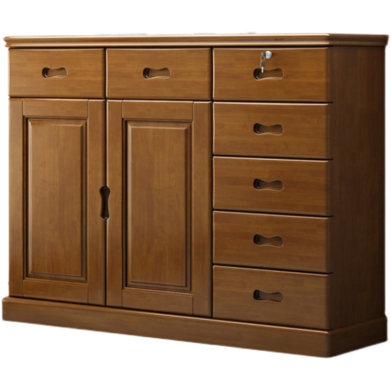 16 "D en bois massif commode commode de rangement moderne commode coffre avec tiroirs et portes