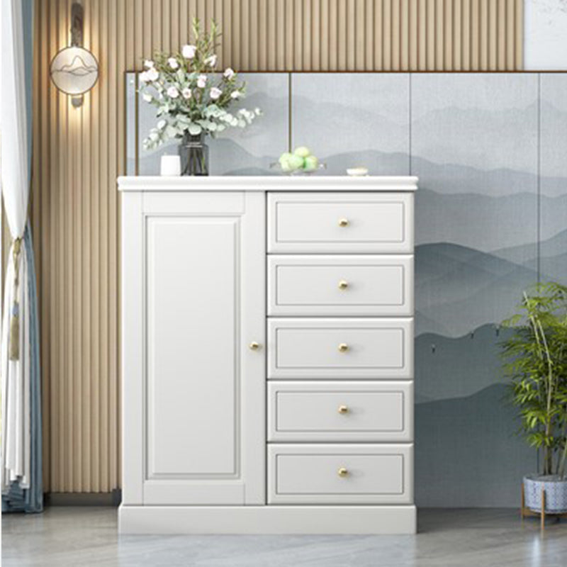 16" D Solid Wood Combo Dresser Modern Storage Chest Dresser with Drawers and Doors 31"L x 16"W x 39"H White Clearhalo 'Bedroom Furniture' 'Dressers & Chests' 'dressers_chests' 'furn' 'furn_dressers_chests' 'Furniture' 5659373