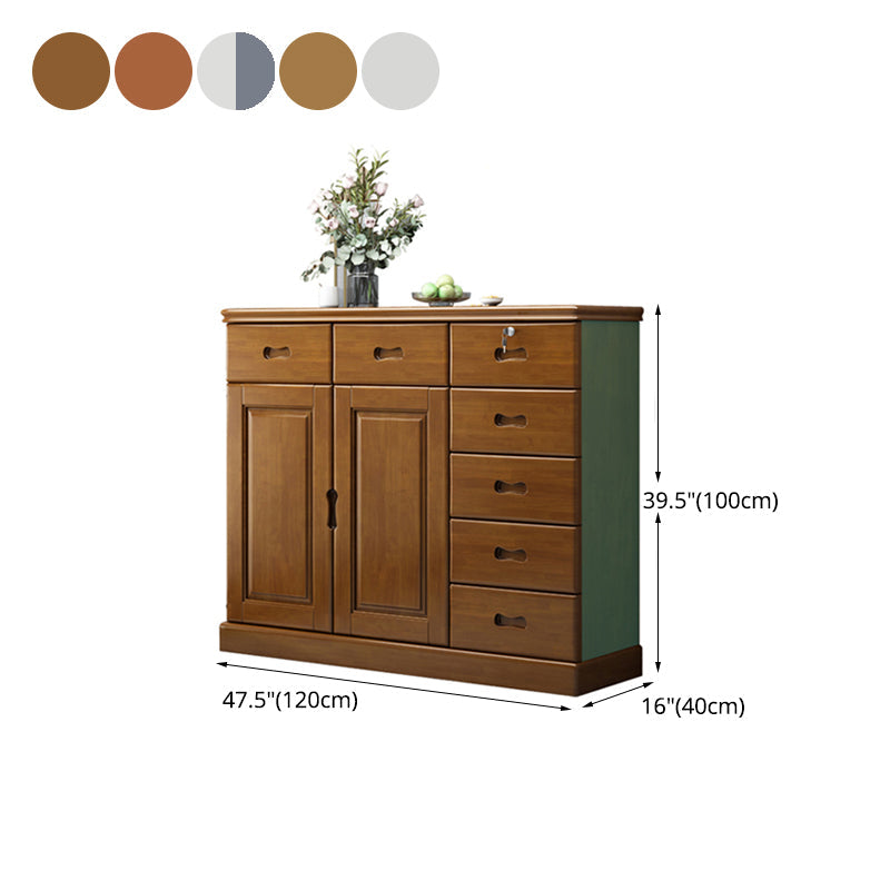 16" D Solid Wood Combo Dresser Modern Storage Chest Dresser with Drawers and Doors Clearhalo 'Bedroom Furniture' 'Dressers & Chests' 'dressers_chests' 'furn' 'furn_dressers_chests' 'Furniture' 5659376