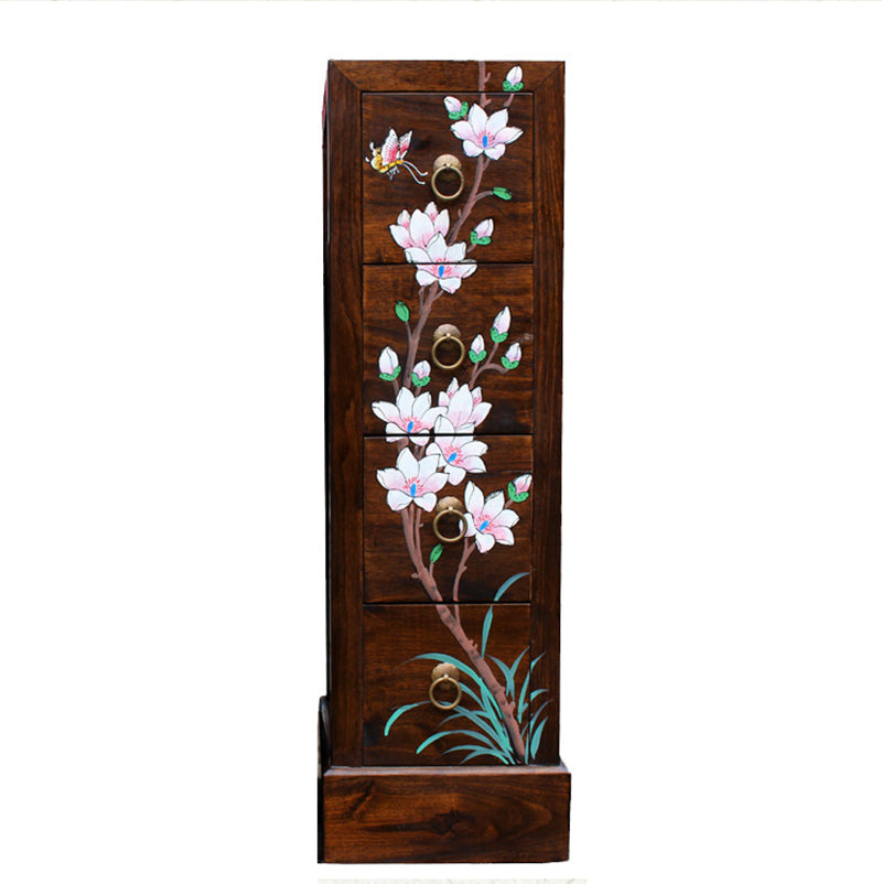 11" D Solid Wood Lingerie Chest Traditional Storage Chest Dresser with Drawers and Doors