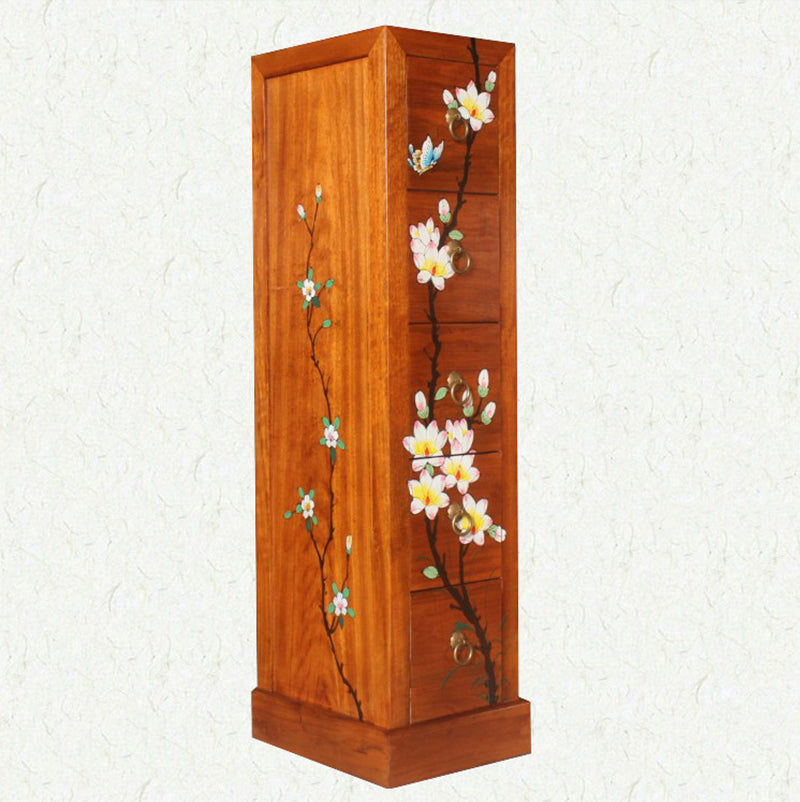 11" D Solid Wood Lingerie Chest Traditional Storage Chest Dresser with Drawers and Doors