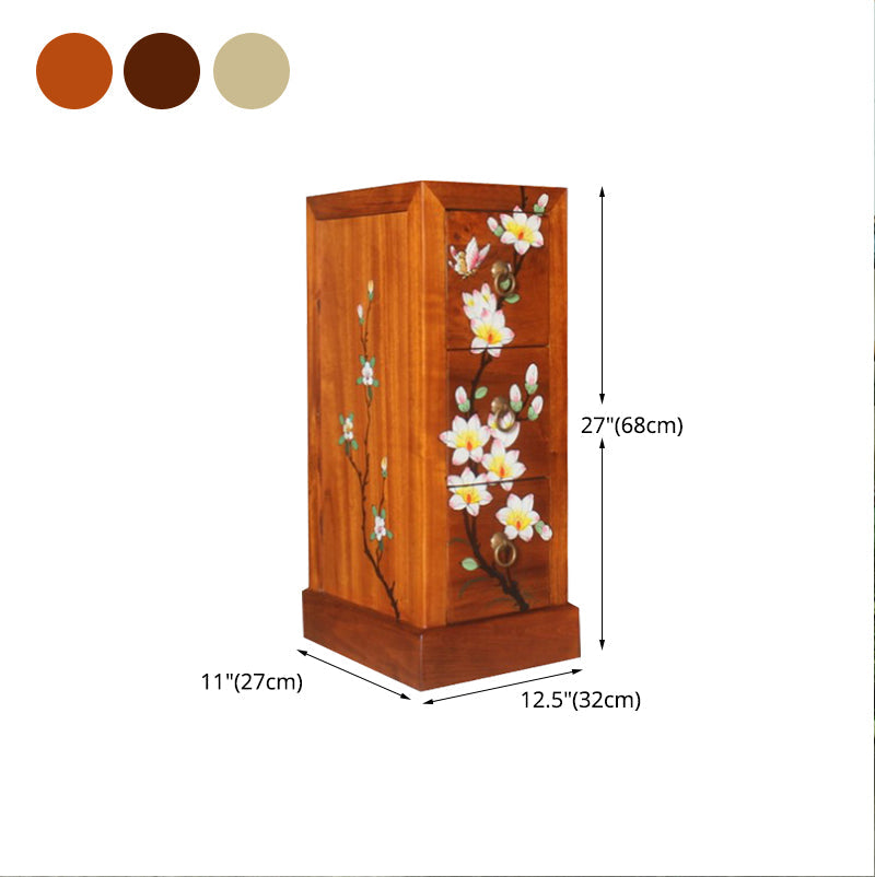 11" D Solid Wood Lingerie Chest Traditional Storage Chest Dresser with Drawers and Doors